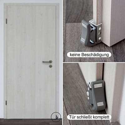 ClipFlix mini Türfeststeller ohne Beschädigung am Türfalz