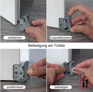 ClipFlix Tüerstopper Befestigung an der Zimmertür